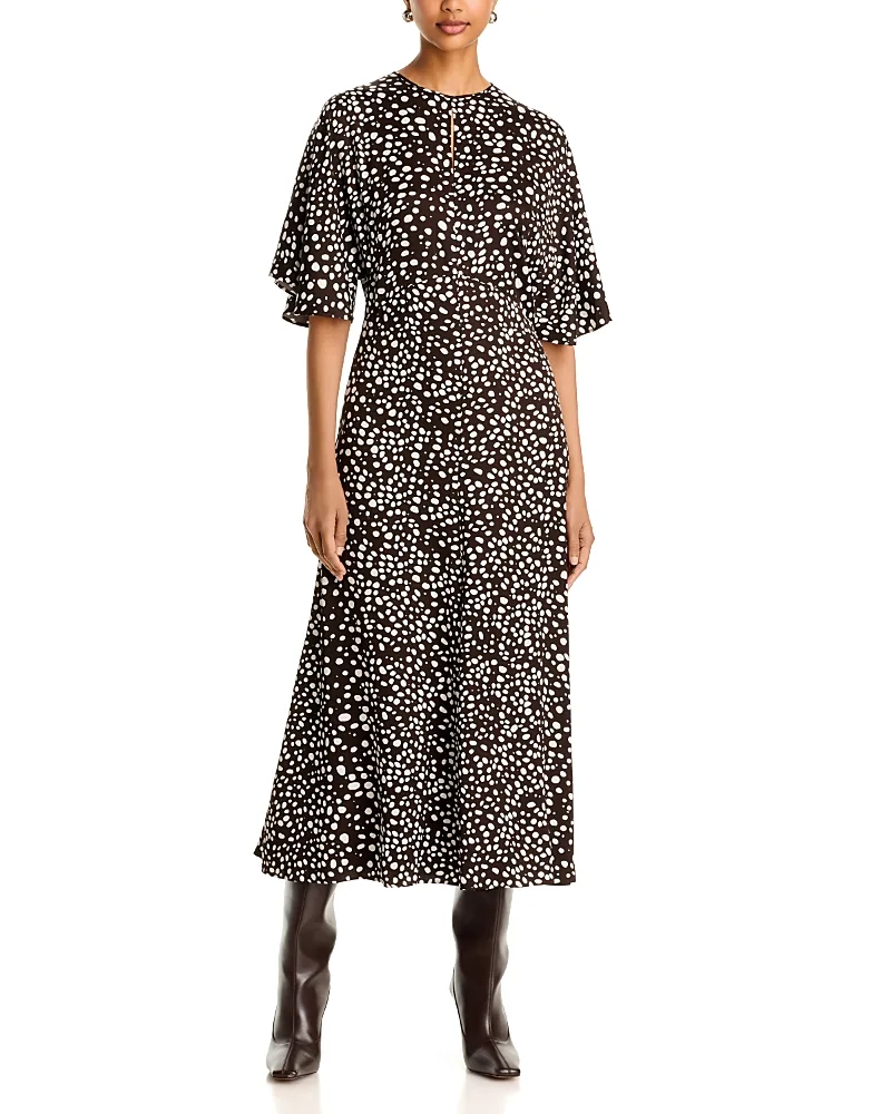 Donazati Flutter Sleeve Midi Dress by Hugo Boss