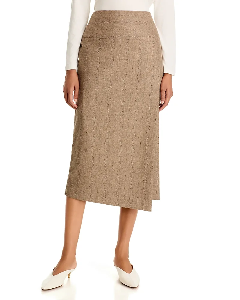 Vornara Faux Wrap Midi Pencil Skirt by Hugo Boss