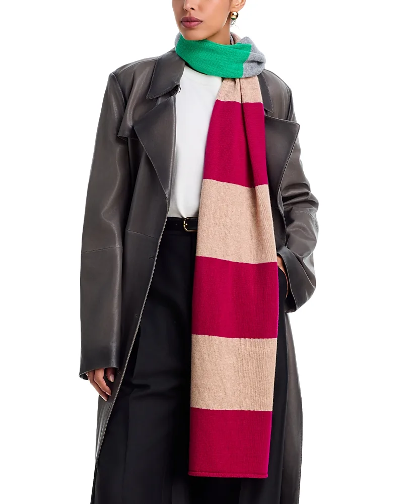 Art Blocks Striped Wool & Cashmere Scarf by Echo