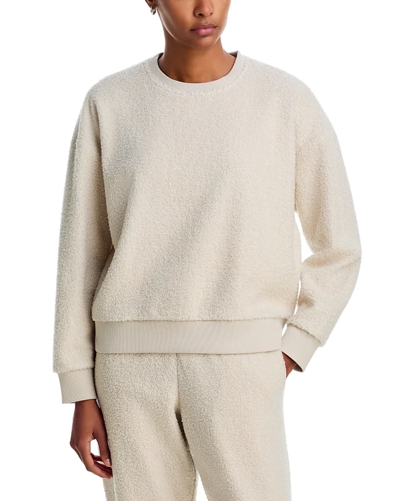 Oversized Sherpa Crewneck Sweatshirt by TKEES