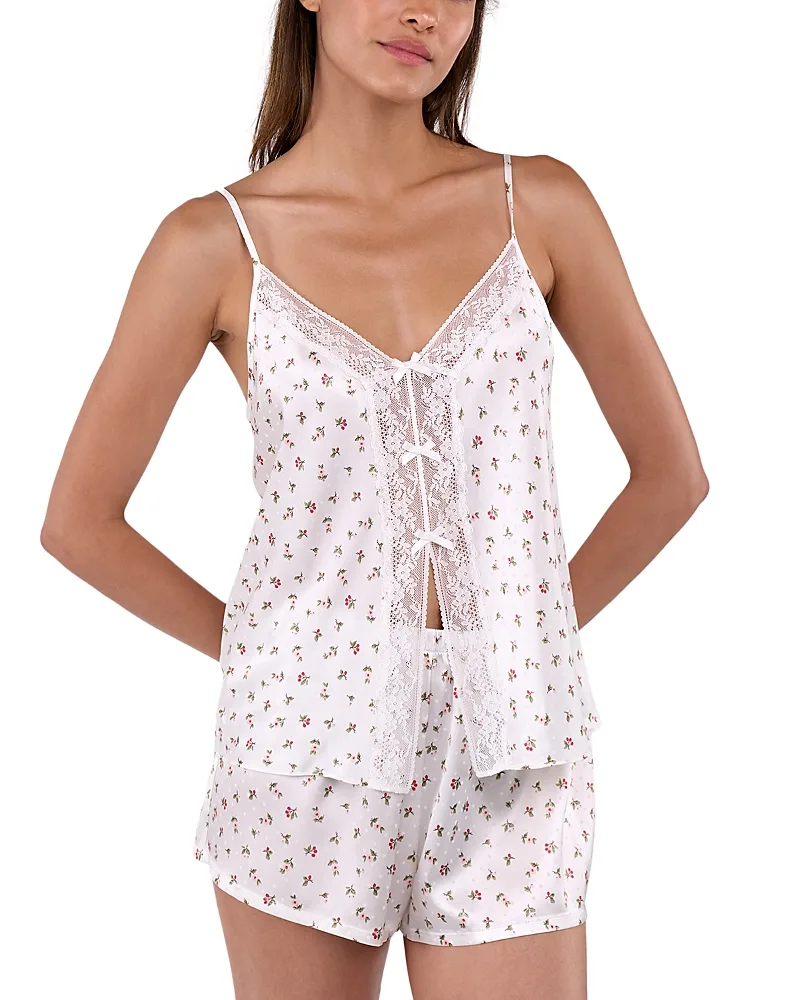 Tiana Lace Trim Camisole & Shorts Pajama Set by Flora Nikrooz