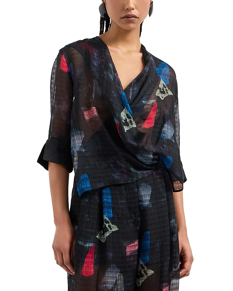 Silk Blend Top by Armani