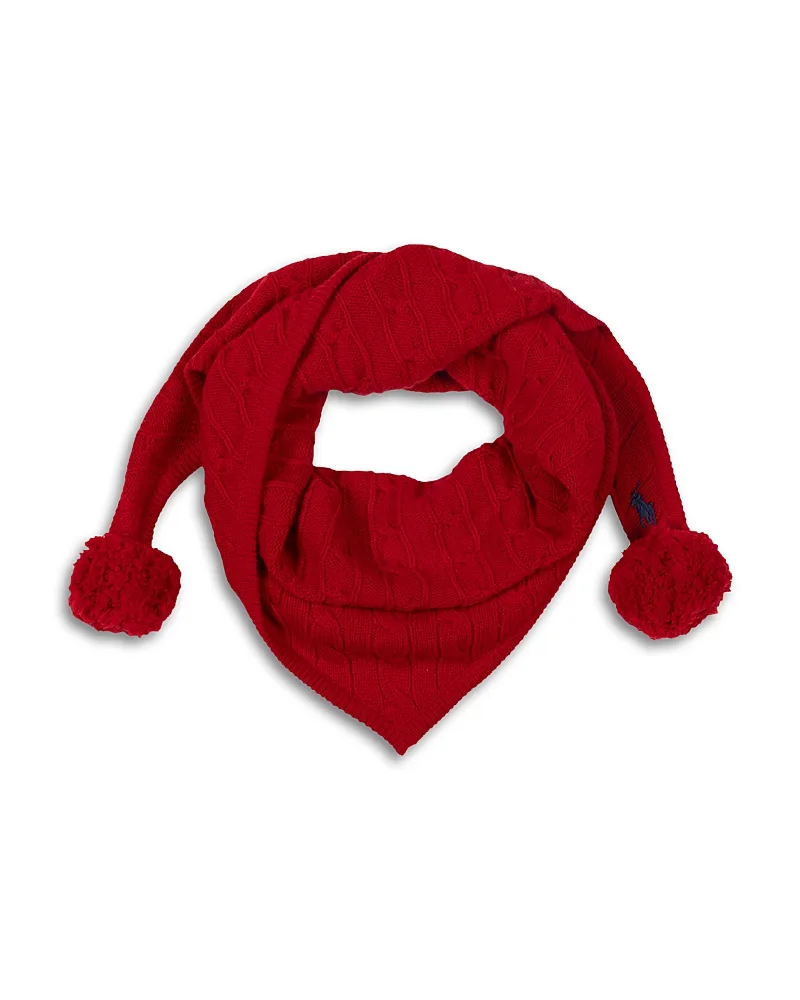 Cable Pom-Pom Wool & Cashmere Bandana