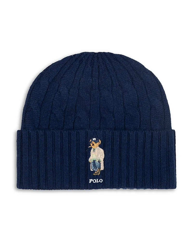Cable Litchfield Bear Wool & Cashmere Beanie by Polo Ralph Lauren