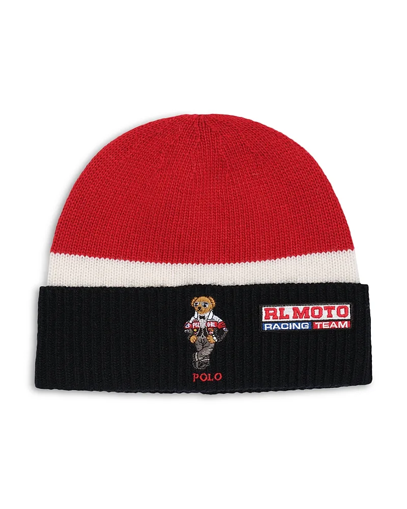 Color Block Holiday Bear Beanie by Polo Ralph Lauren