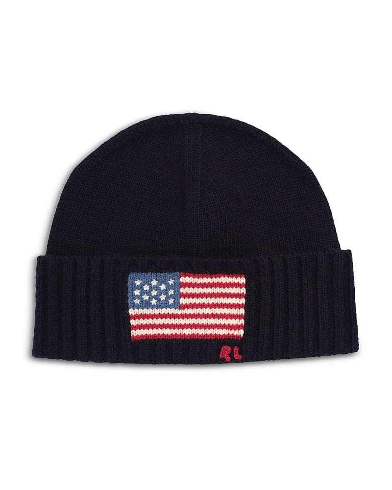 Rl Flag Wool Blend Beanie by Polo Ralph Lauren