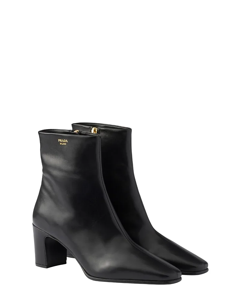 Leather Booties by Prada
