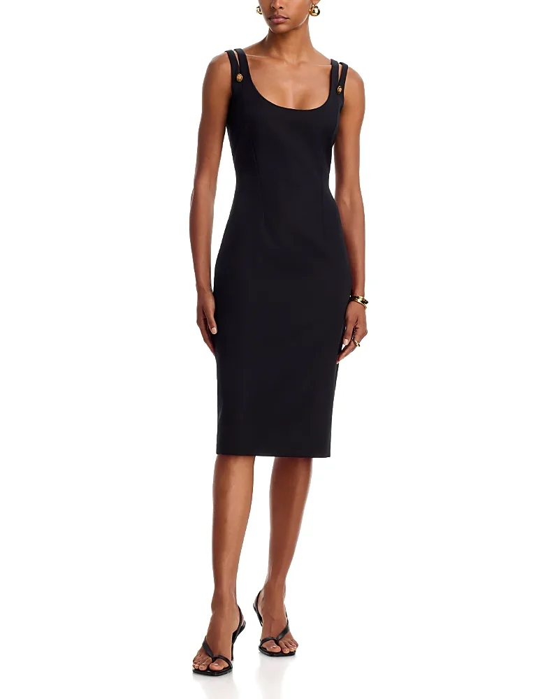 Wool Split Shoulder Dress by Versace