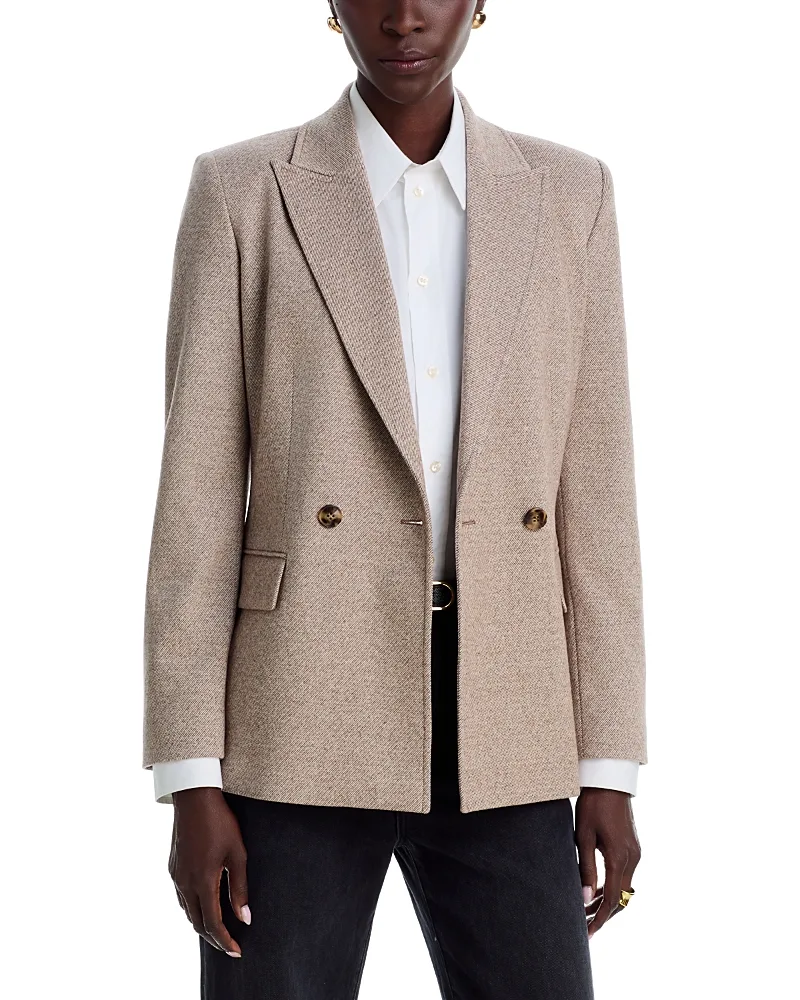 Stretch Boucle Jersey Double Breasted Blazer by Emme