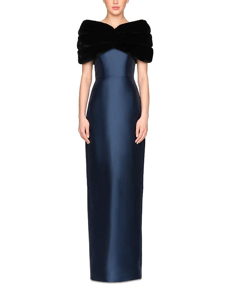 Sierra Faux Fur Shawl by Theia