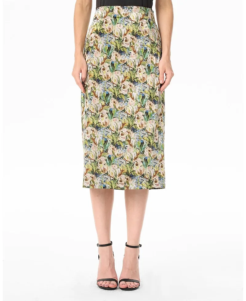 Velvet Floral Janelle Pencil Skirt