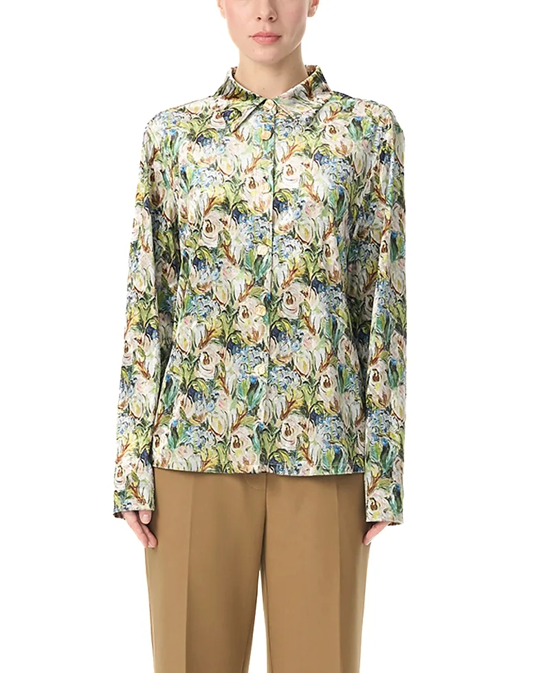 Velvet Floral Veronika Shirt by Janet Howard New York