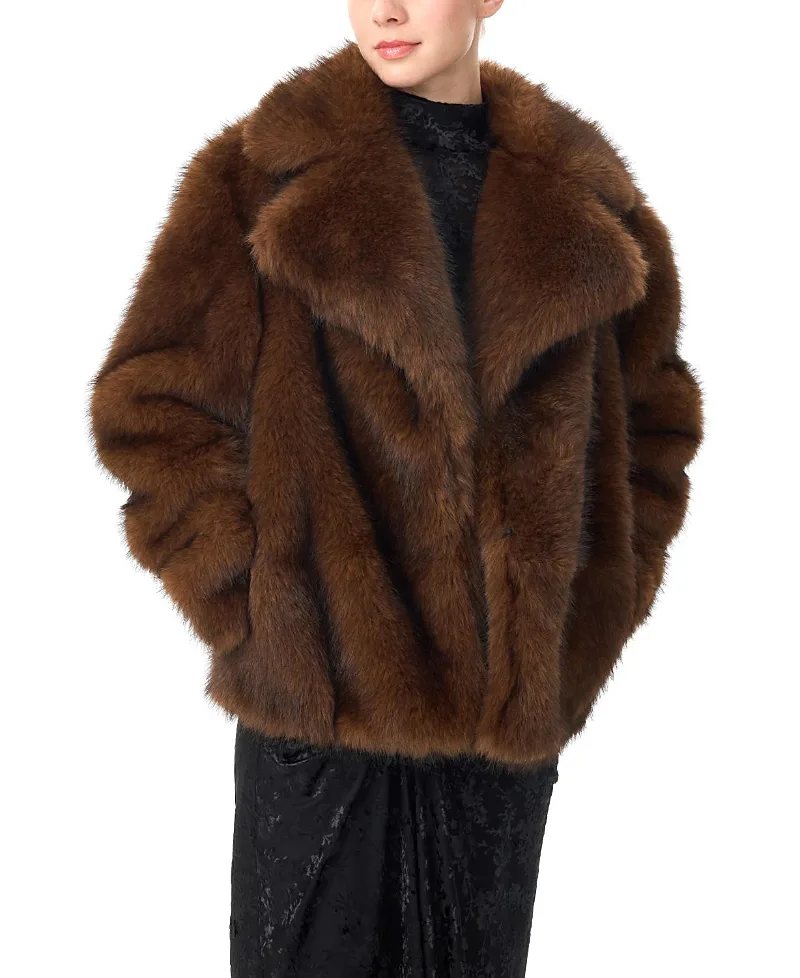 Amelia Faux Fur Jacket by Janet Howard New York