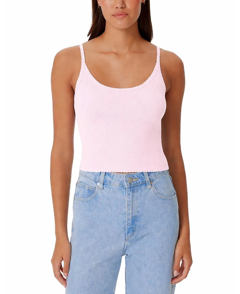 Pointelle Ellie Cropped Cami by Goldie Lewinter