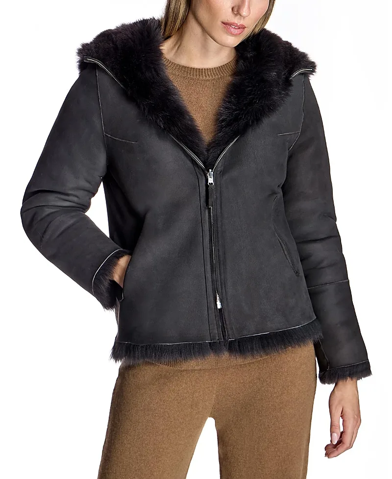 Hooded Toscana Lamb Jacket by Maximilian