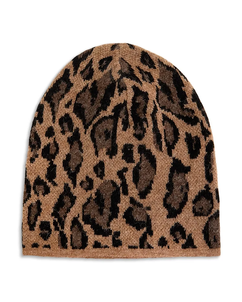 Jaguar Print Alpaca Blend Beanie by Clare V.