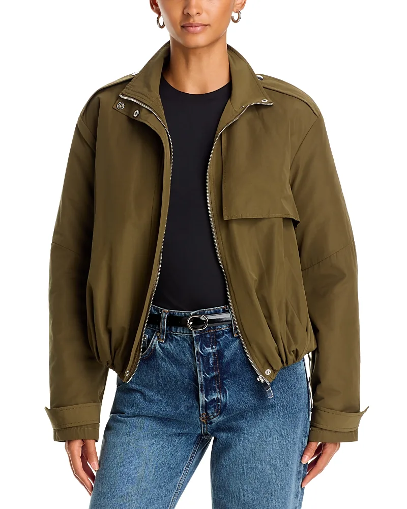 Alyssa Funnel Neck Bomber Jacket