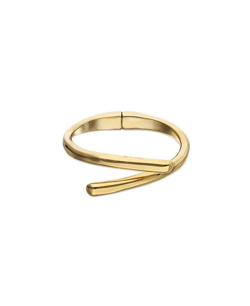 Gold-Plated Bracelet in the Shape of Crossed Tubes