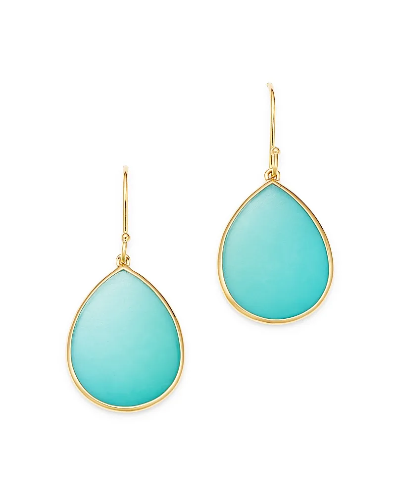 18K Yellow Gold Rock Candy Turquoise Drop Earrings by Ippolita