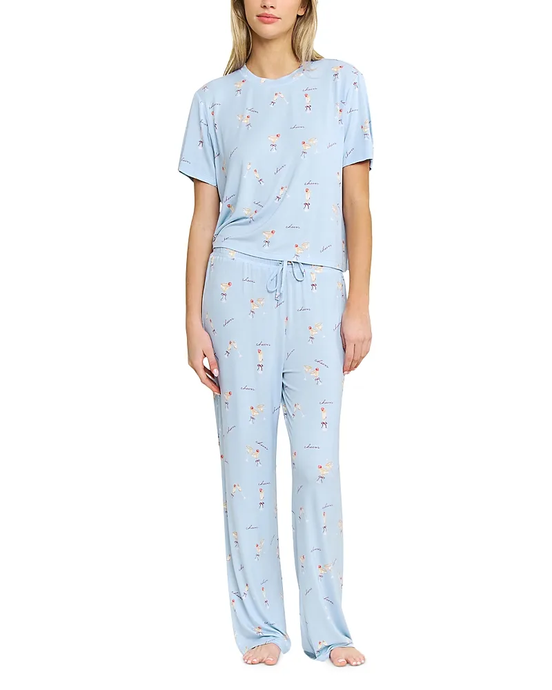Printed Pajama Set by Honeydew