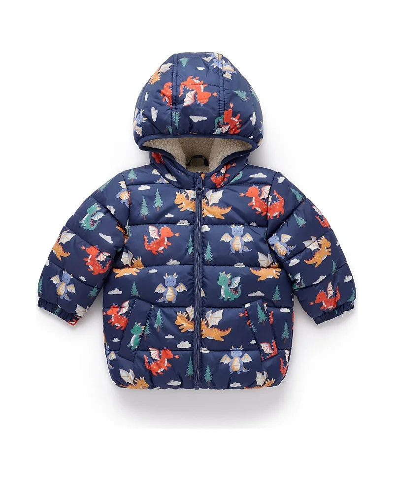 Shearling Lined Puffer Jacket by Purebaby