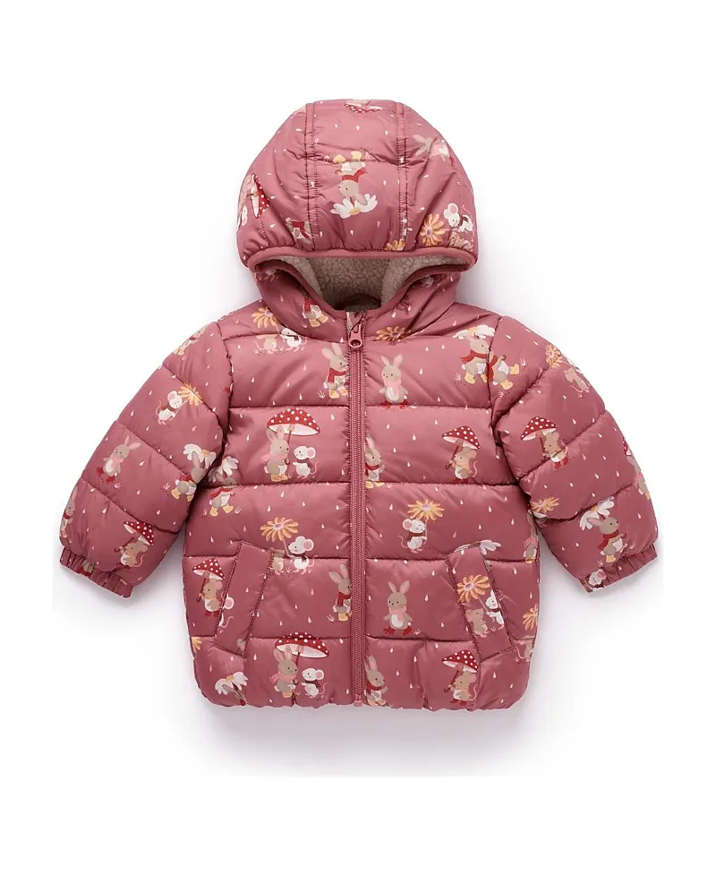 Shearling Lined Puffer Jacket by Purebaby