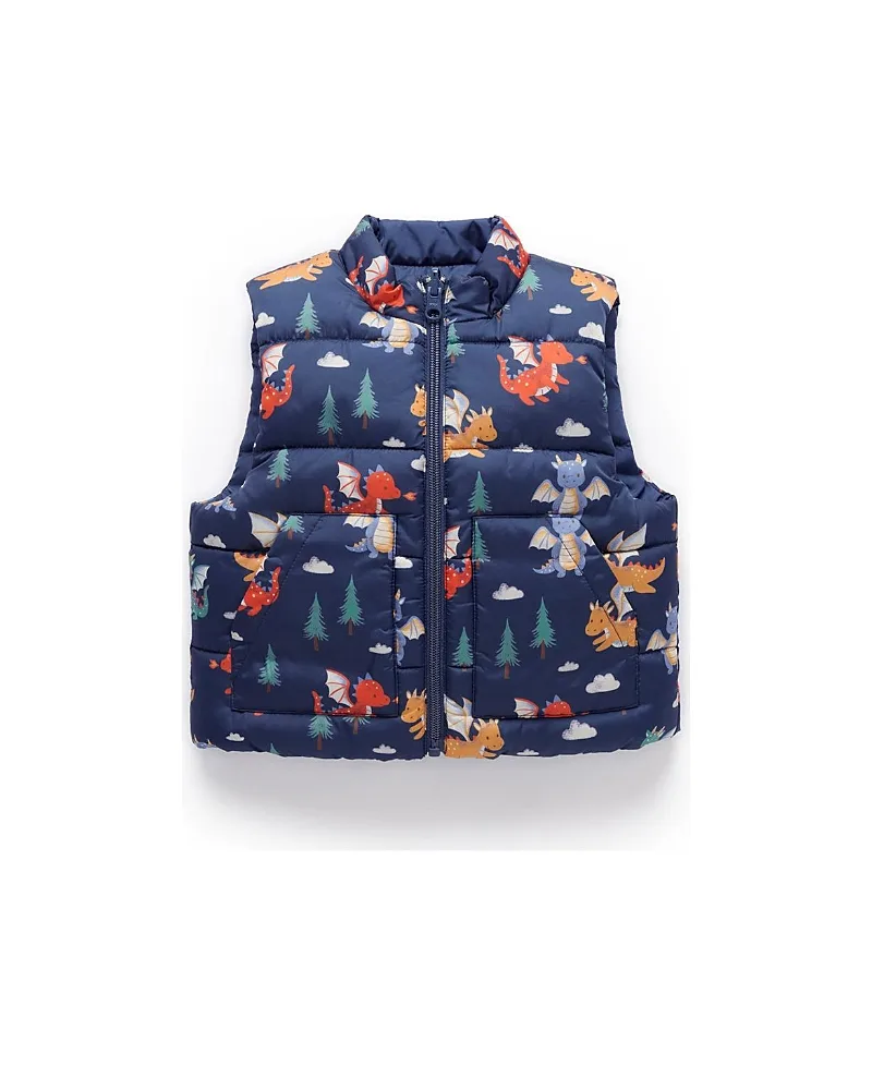 Reversible Puffer Vest by Purebaby