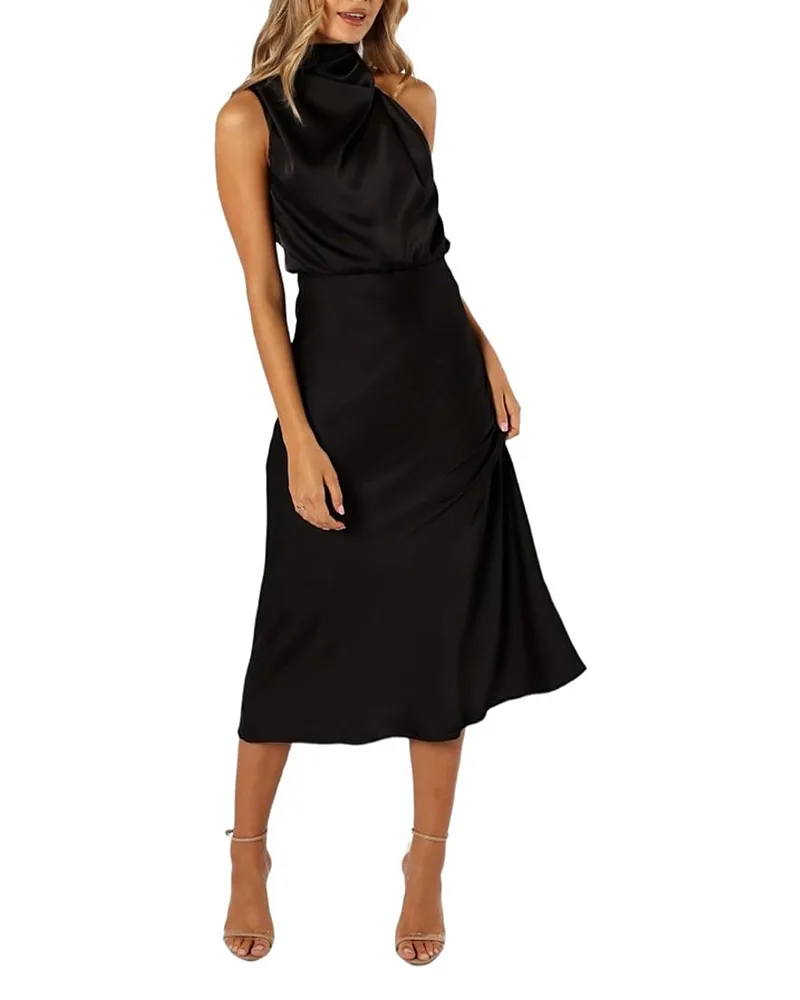 Anabelle Halter Neck Midi Dress by Petal And Pup