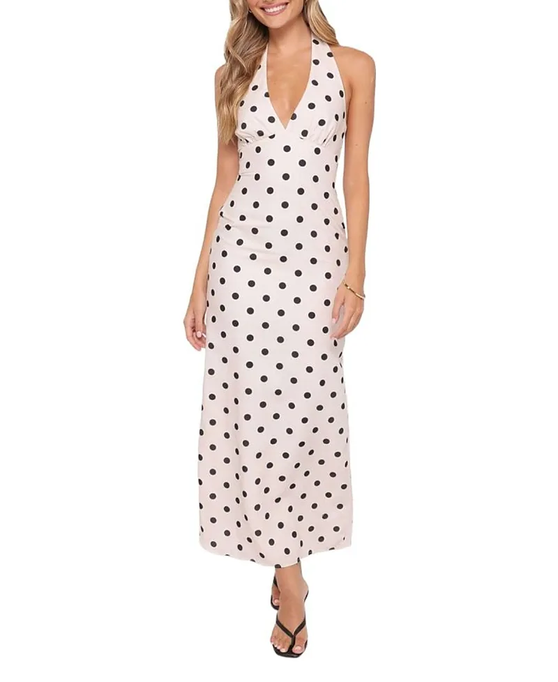 Adora Halterneck Maxi Dress by Petal And Pup