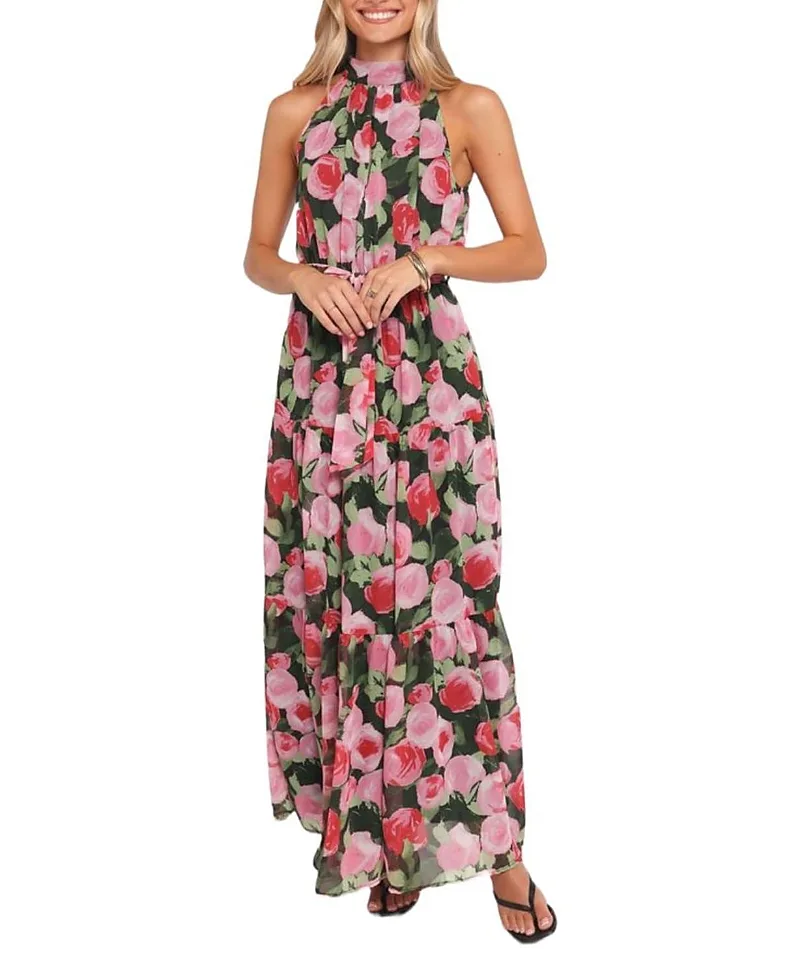 Caroline Maxi Halter Dress by Petal And Pup