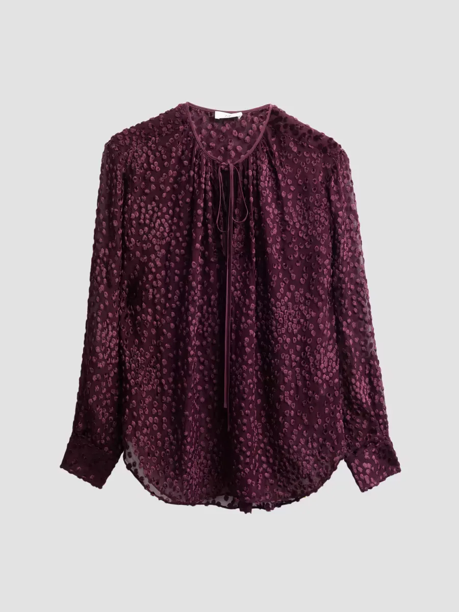 Aurelia Semi-Sheer Silk-Blend Blouse by A.L.C.
