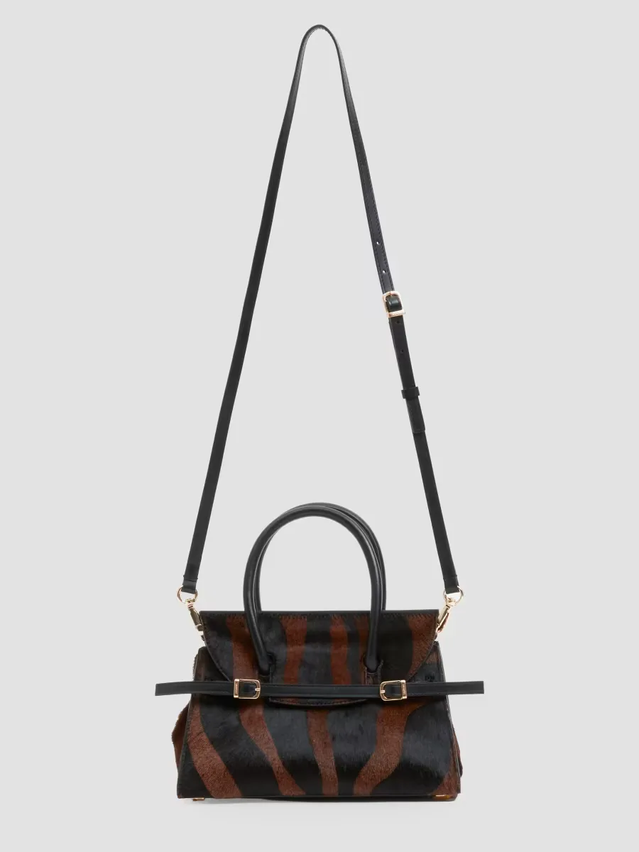 River Small Printed Calf Hair Top Handle Bag by SIMKHAI