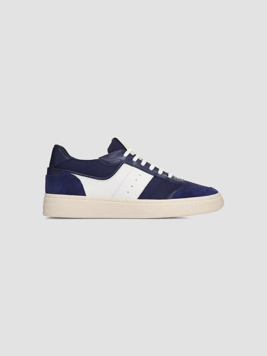 Side Stripe Suede & Leather Low-Top Sneakers by Giuseppe Zanotti