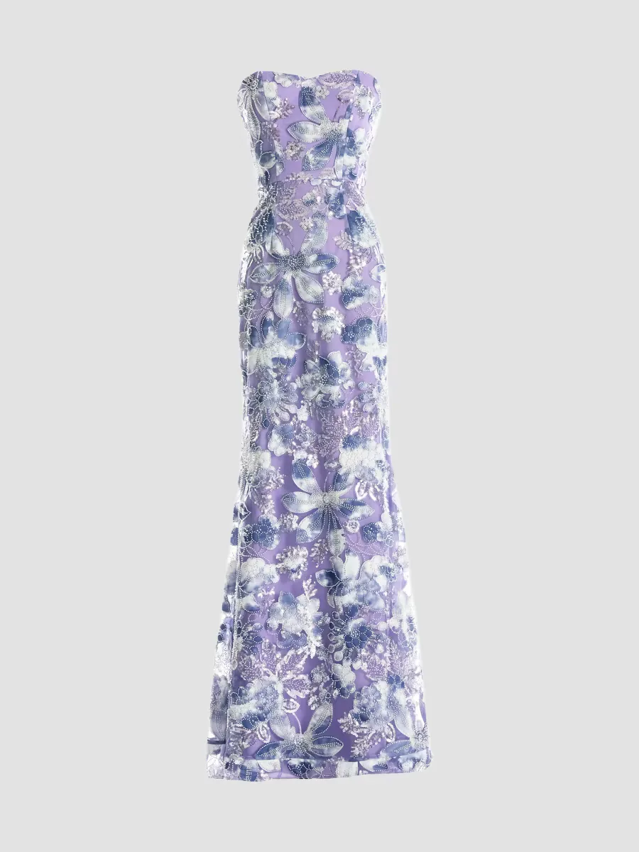 Sheridan Sequined Strapless Mermaid Gown