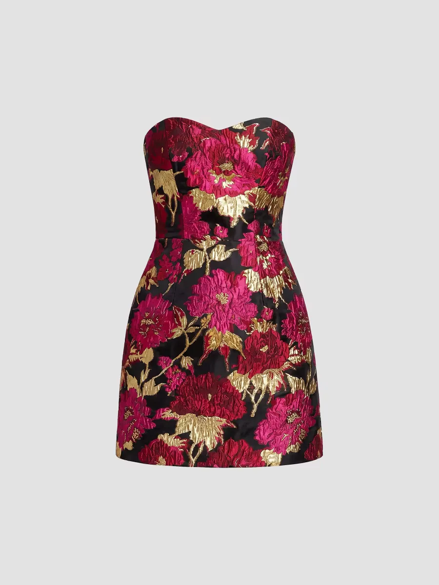 Juna Brocade Strapless Mini Dress