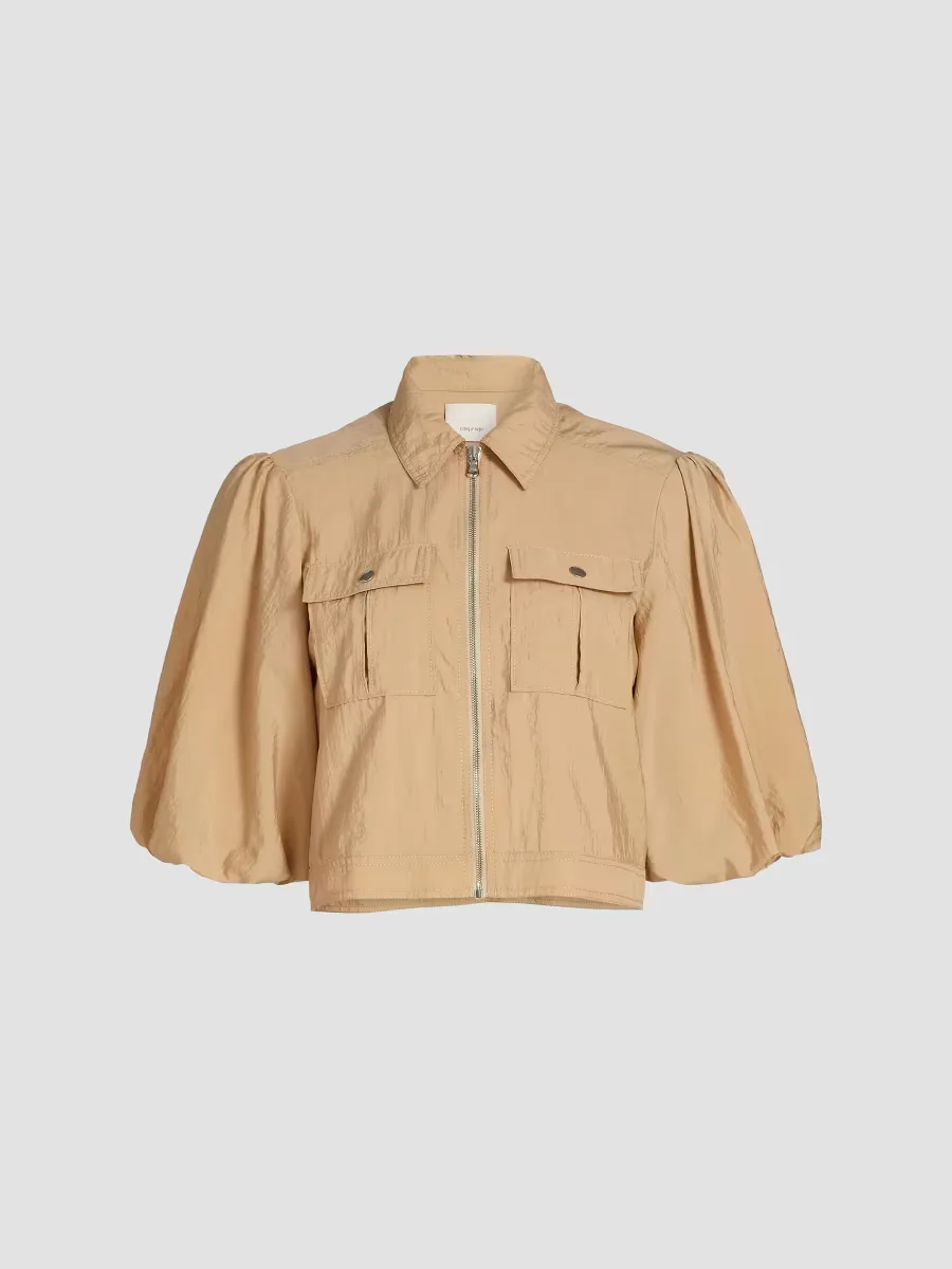 Ottie Nylon Crop Jacket by Cinq  Sept
