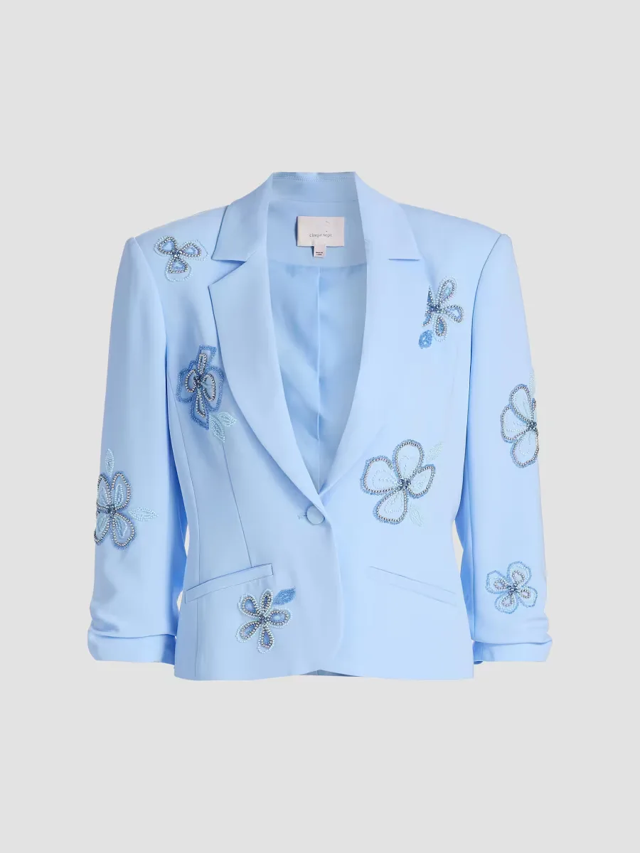 Khloe Beaded Flowers Le Petit Blazer by Cinq  Sept