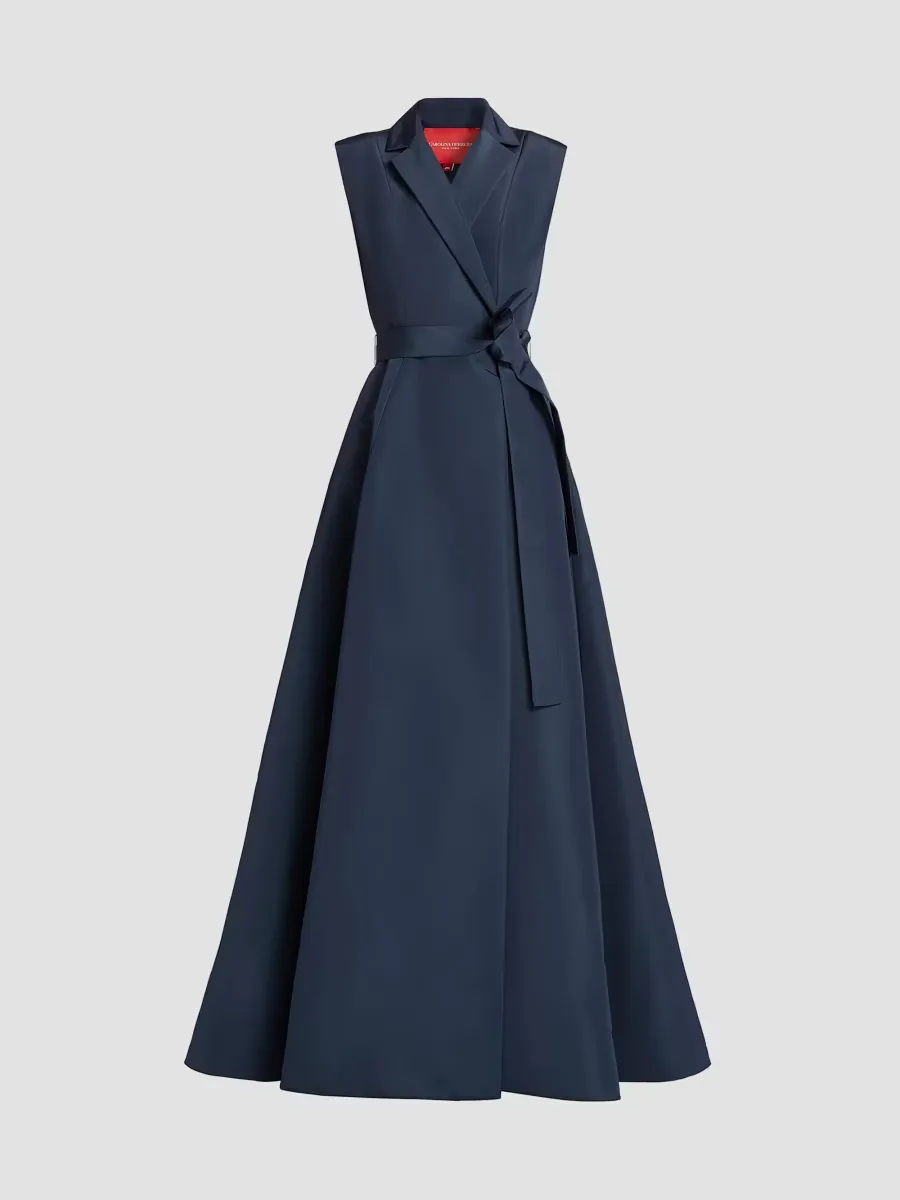 Sleeveless Silk Trench Gown by Carolina Herrera