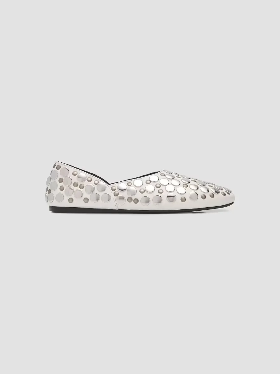 Jane Studded Leather Flats by Khaite