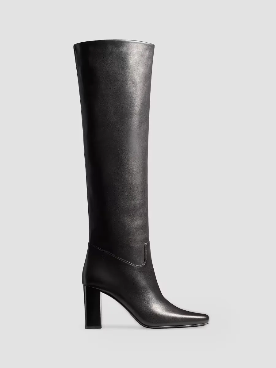 Petra 85MM Leather Knee-High Boots by Khaite