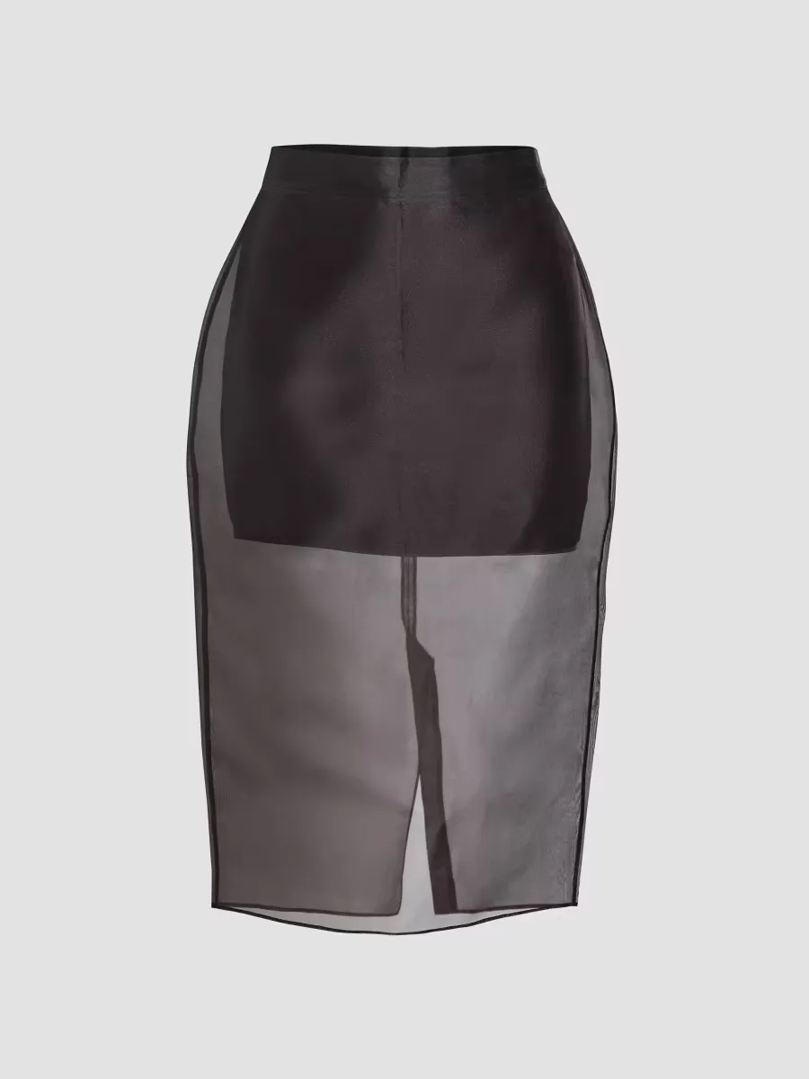 Elda Sheer Midi Skirt by SEROYA