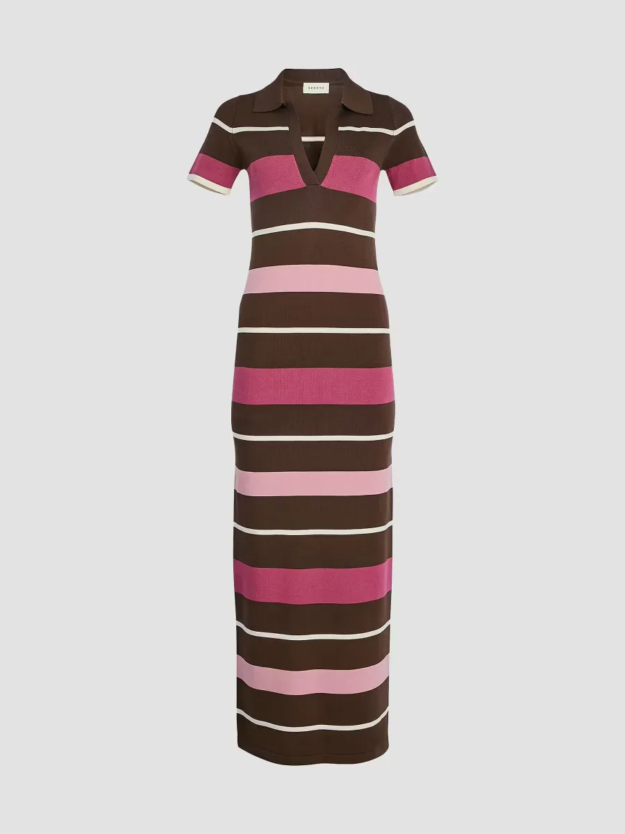 Sam Striped Knit Maxi Dress by SEROYA