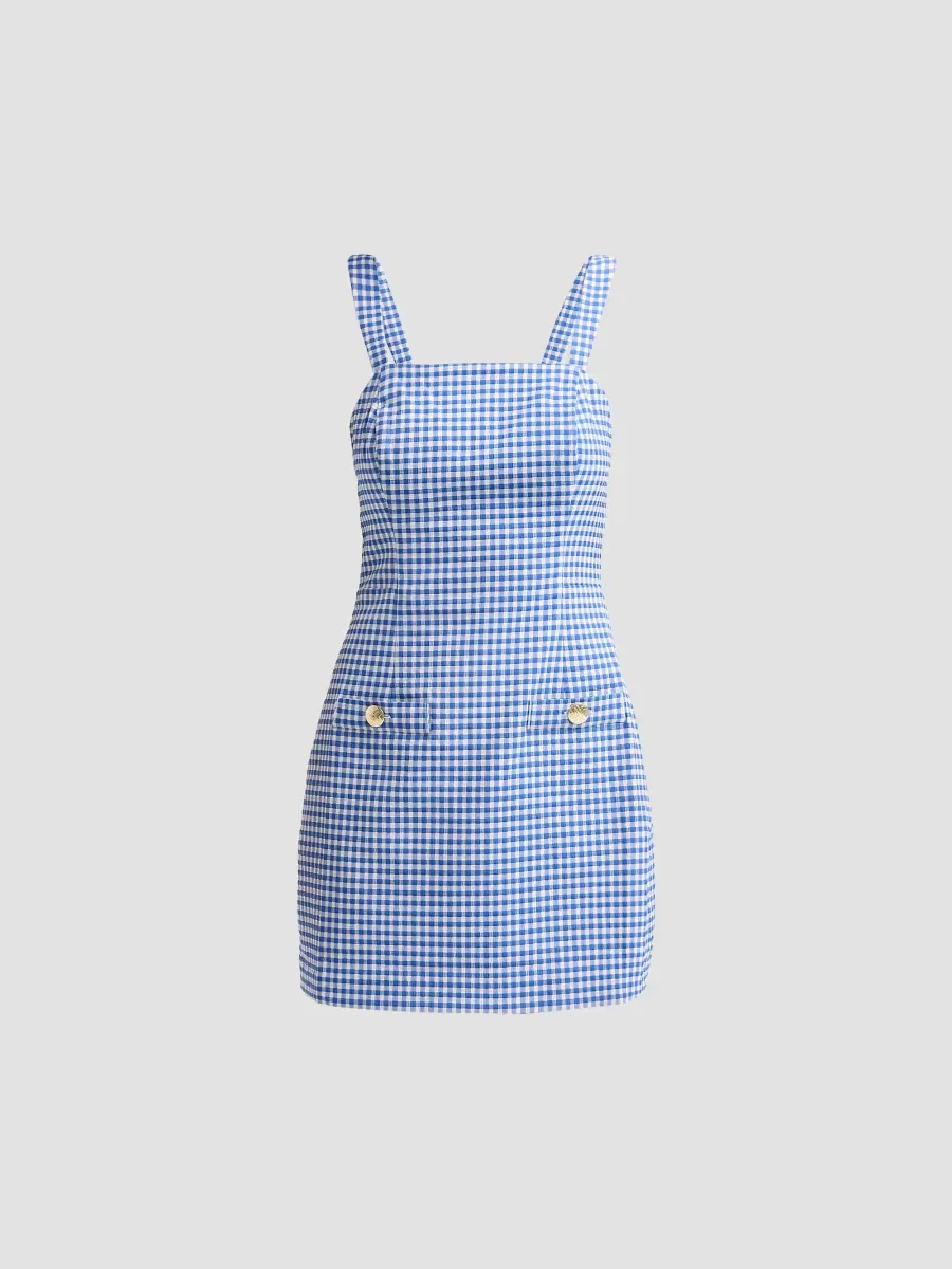Veda Gingham Stretch Jacquard Skirted Romper by Lilly Pulitzer