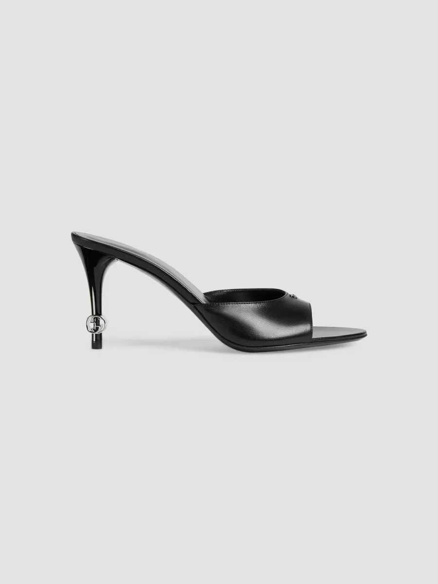 Brooks 80MM Logo Leather Sandals by Gucci