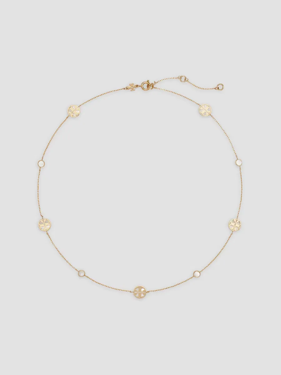 18K-Gold-Plated Stainless Steel & Mother-of-Pearl Necklace by Tory Burch