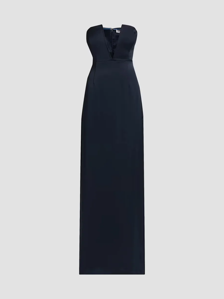 Raquel Strapless V-Neck Column Gown by Ramy Brook