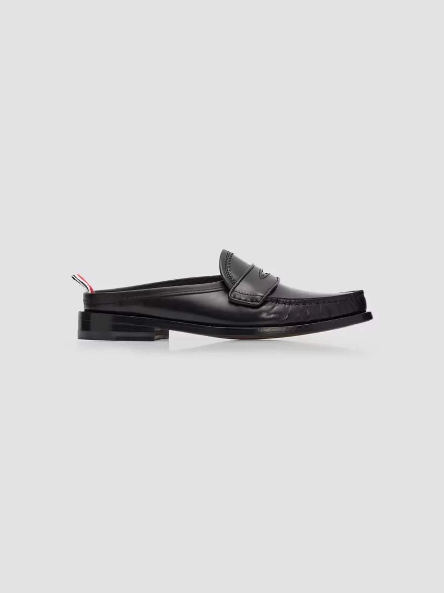 Pleated Varsity Mule Loafers by Thom Browne