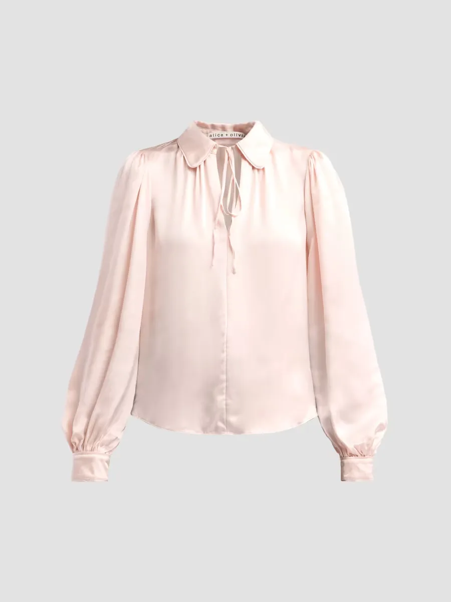 Roanne Tie-Front Blouse by Alice + Olivia