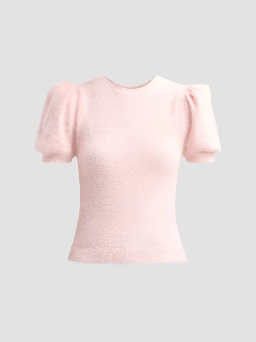 Ciara Puff-Sleeve Sweater by Alice + Olivia