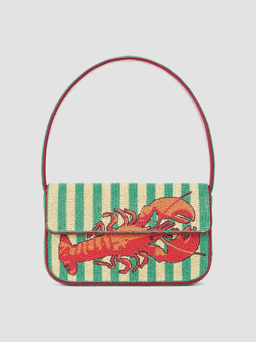 Tommy Summer Lobster-Beaded Shoulder Bag by STAUD